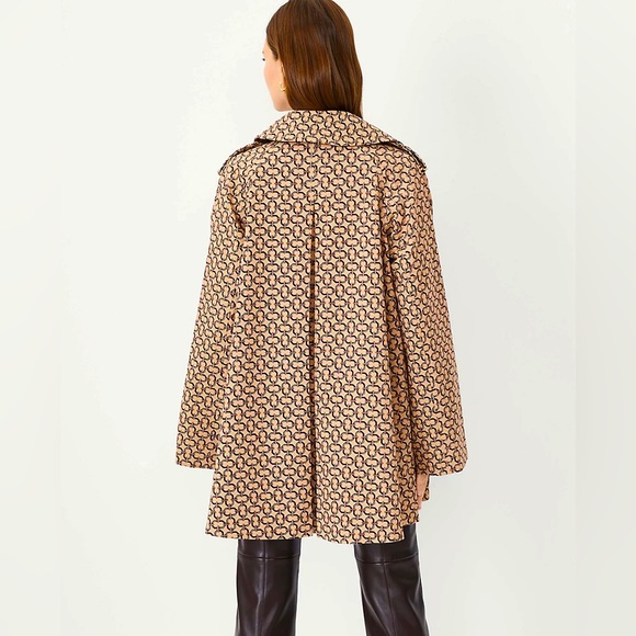NWT Ann Taylor Link Print Swing Coat - Picture 4 of 7